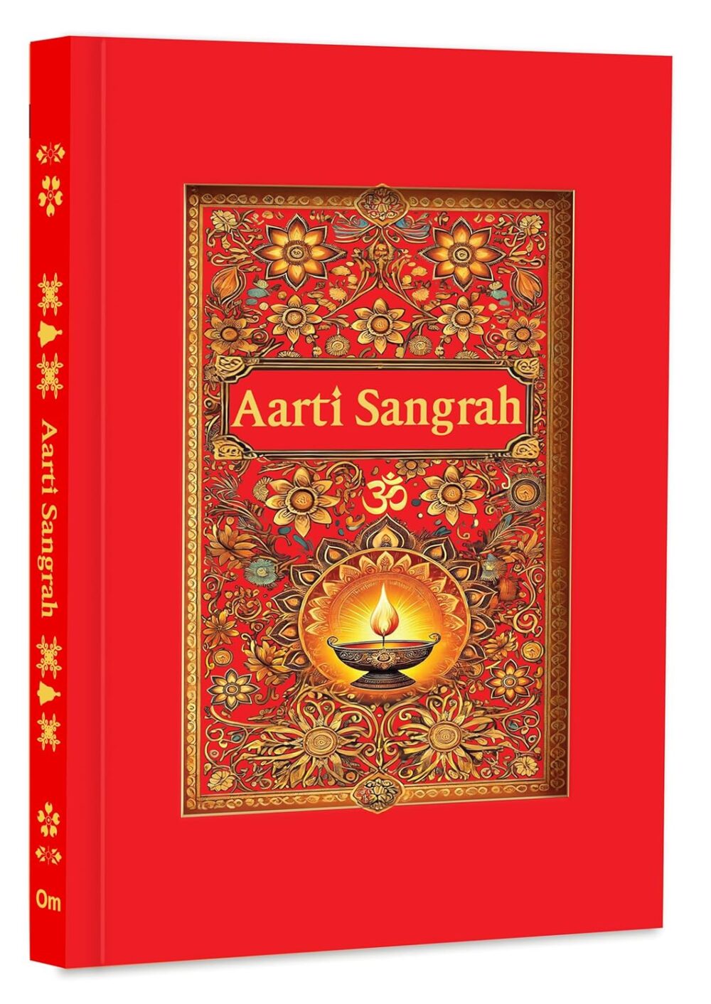 Aarti Sangrah - (आरती संग्रह) - Collection of 31 Aartis in English with Coloured Illustrated Pictures | (Deluxe Hardbound edition with silk fabric) | Spirituality | Prayer Book | Devotional | Gift book | Worship and Devotion Hardcover