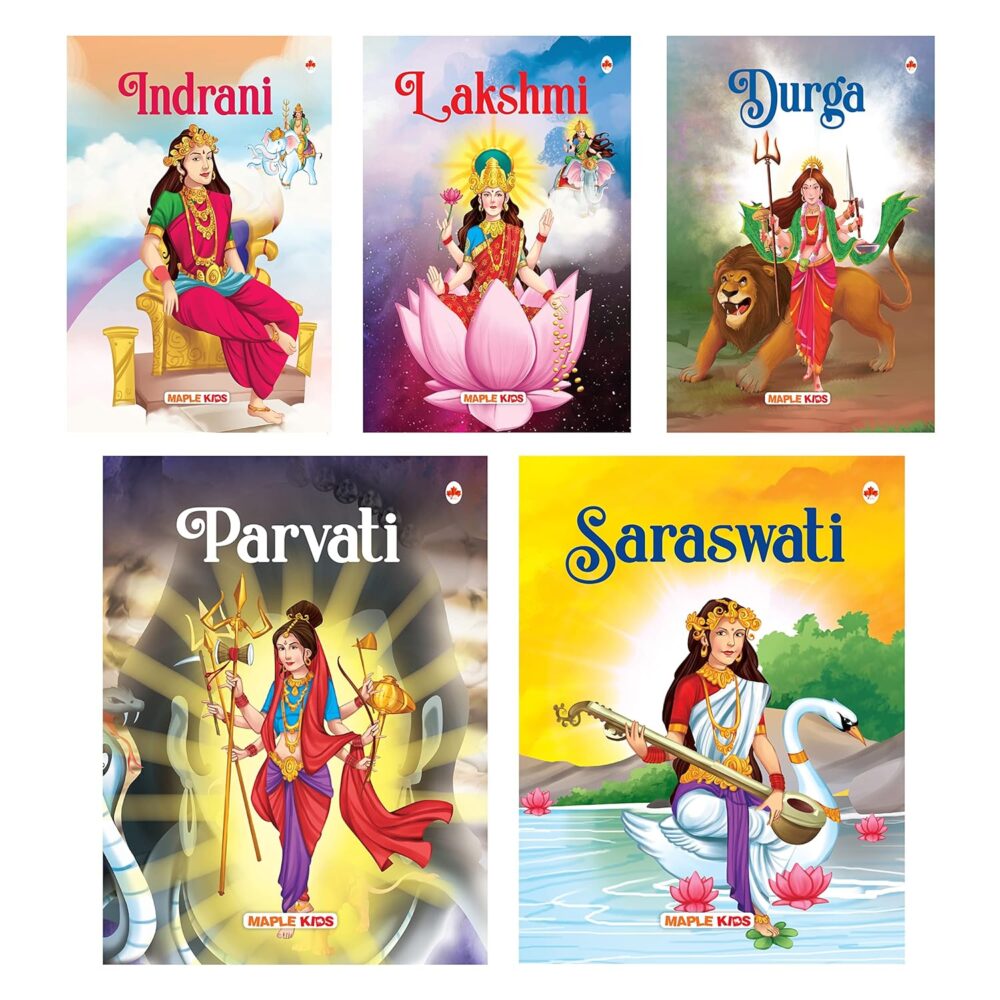 My First Goddesses (Illustrated) (Set of 5 Books) - Story Books for Kids - Parvati Lakshmi Saraswati Indrani Durga - Read Aloud to Infants Toddlers Paperback