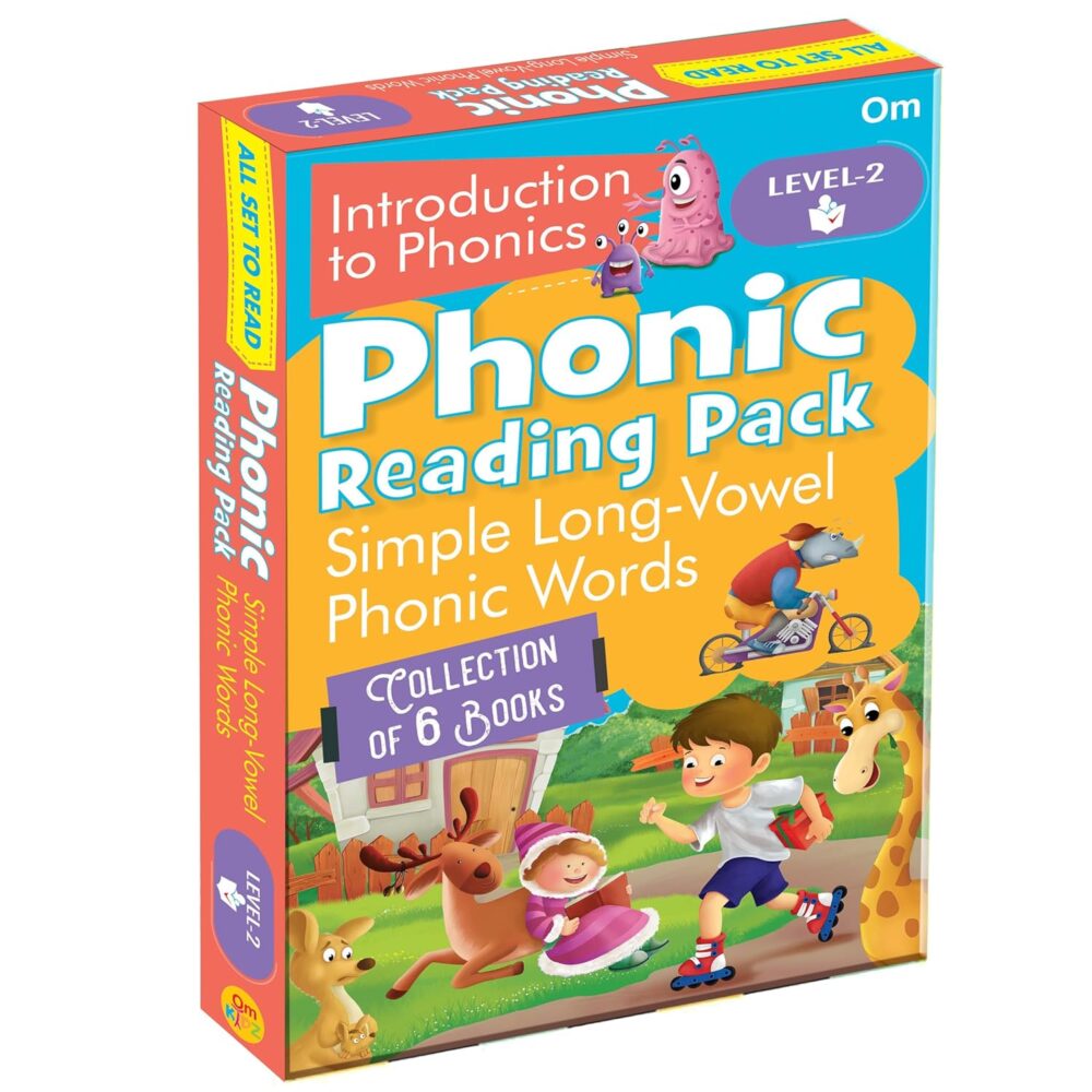 All set to Read- Phonic Reading Pack - Simple Long - Vowel Phonic Words - Level 2 | Collection of 6 books | Introduction to Phonics | Boxset Paperback
