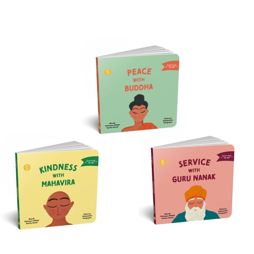 Learning To Be Combo Saint Set [ Service with Guru Nanak , Kindness with Mahavira & Peace with Buddha ] Hardcover