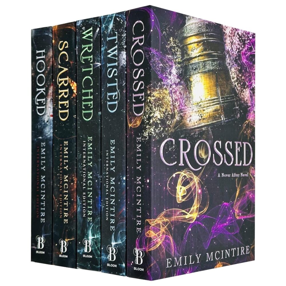 Never After Series Books 1 -5 Collection Set by Emily McIntire (Hooked, Scarred, Wretched, Twisted & Crossed) Paperback