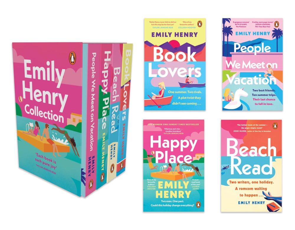 EMILY HENRY 4 BOOKS BOXSET: Beach Read, People We Meet on Vacation, Book Lovers, & Happy Place | QUEEN OF ROM-COMS AND #1 NEW YORK TIMES BESTSELLING ROMANCE AUTHOR | Best of Romance! Paperback